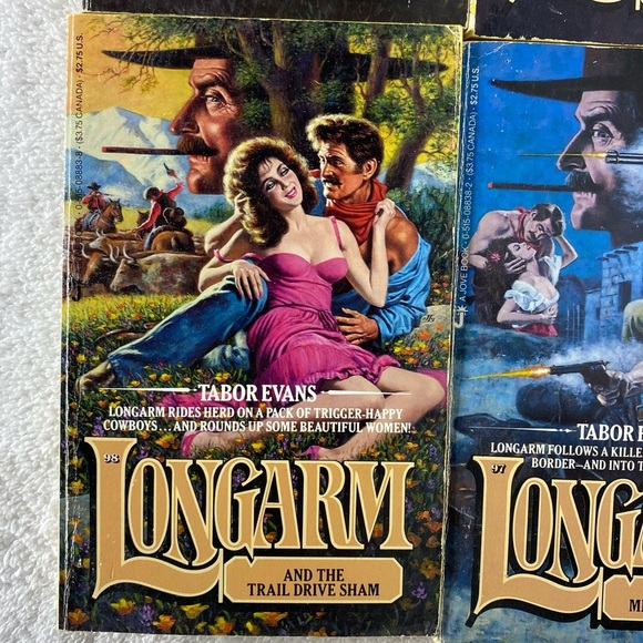 Vintage Longarm Action Western Romance Novel x4 - Picture 4 of 14